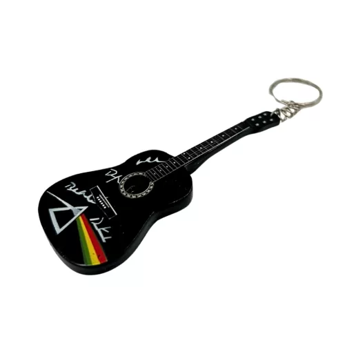 Breloc Indomini EGK-0481, lemn de mahon și metal, 6 x 11 x 0,5 cm