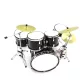 Miniatură set tobe negre Indomini MDR-0022, scara 1:5, 15 x 20 x 20 cm