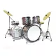 Miniatură set tobe argintii Indomini MDR-0039, scara 1:5, 15 x 20 x 20 cm